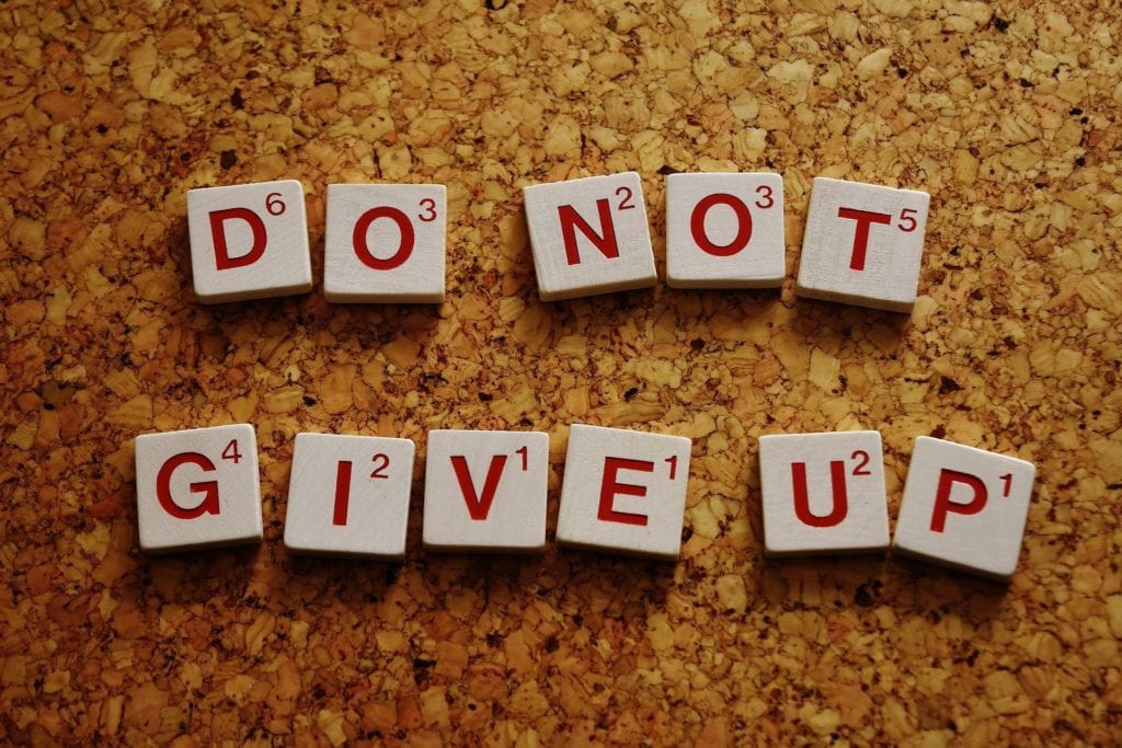 Do not give up after you are rejected
